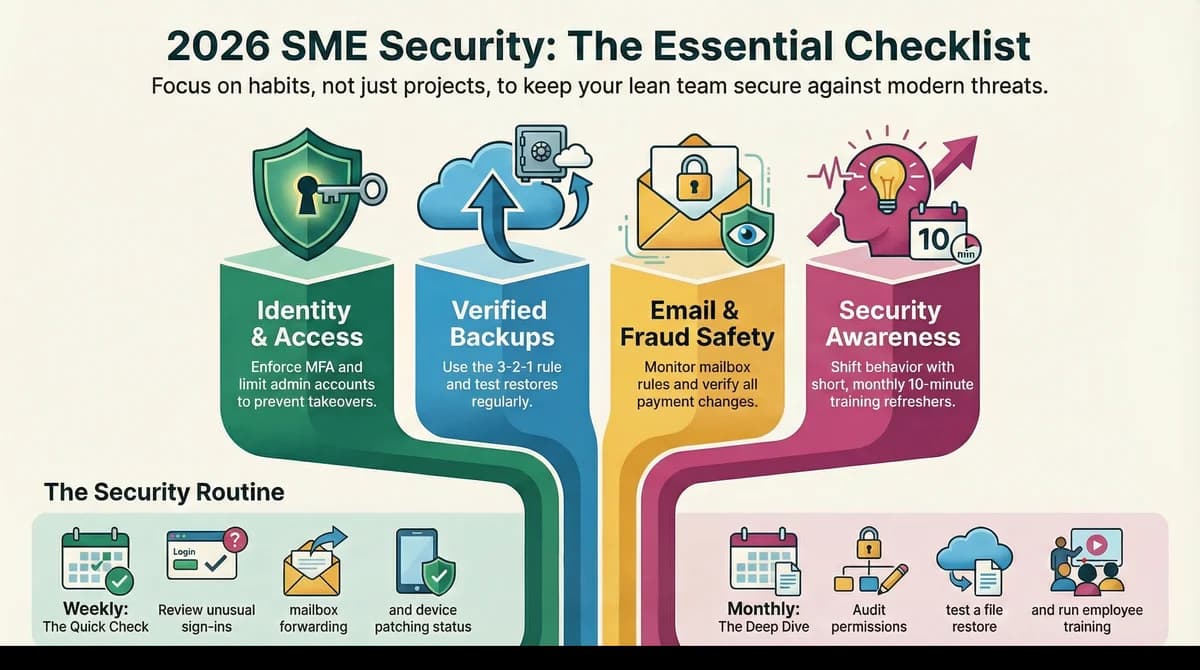 SMEs security checklist: essential controls for 2026